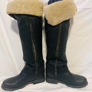 Freebird Black Boots with Cream Lining